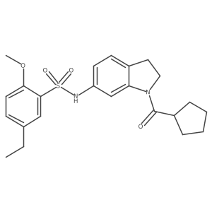 N-(1-(cyclopentanecarbonyl)indolin-6-yl)-5-ethyl-2-methoxybenzenesulfonamide Structure