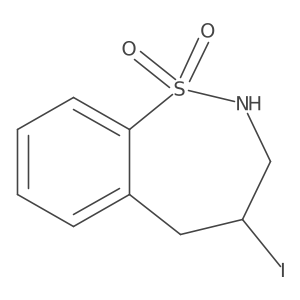 4-Iodo-2,3,4,5-tetrahydro-1lambda6,2-benzothiazepine 1,1-dioxide结构式