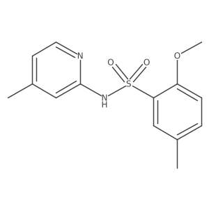 2-methoxy-5-methyl-N-(4-methyl-2-pyridinyl)benzenesulfonamide结构式