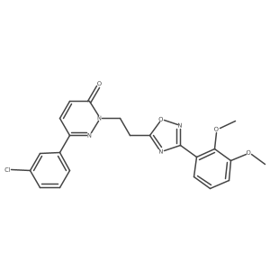6-(3-Chlorophenyl)-2-{2-[3-(2,3-dimethoxyphenyl)-1,2,4-oxadiazol-5-yl]ethyl}-2,3-dihydropyridazin-3-one Structure