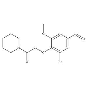 3-Bromo-5-methoxy-4-(2-oxo-2-(piperidin-1-yl)ethoxy)benzaldehyde结构式