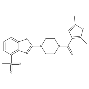 (2,5-Dimethylfuran-3-yl)(4-(4-(methylsulfonyl)benzo[d]thiazol-2-yl)piperazin-1-yl)methanone Structure