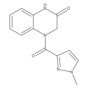 4-(1-methyl-1H-pyrazole-3-carbonyl)-1,2,3,4-tetrahydroquinoxalin-2-one Structure