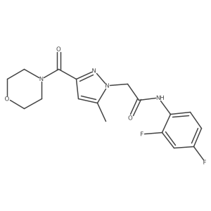 N-(2,4-difluorophenyl)-2-(5-methyl-3-(morpholine-4-carbonyl)-1H-pyrazol-1-yl)acetamide Structure