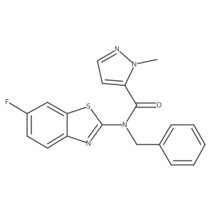 N-benzyl-N-(6-fluorobenzo[d]thiazol-2-yl)-1-methyl-1H-pyrazole-5-carboxamide Structure