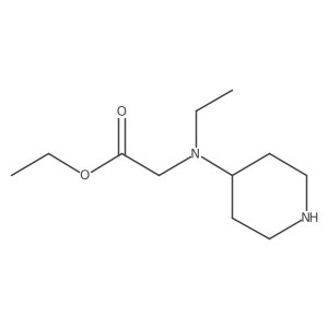 Ethyl 2-[ethyl(piperidin-4-yl)amino]acetate Structure