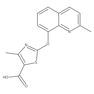 4-Methyl-2-((2-methylquinolin-8-yl)oxy)thiazole-5-carboxylic acid结构式