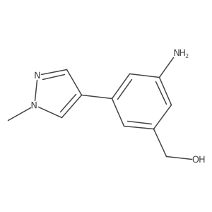 (3-amino-5-(1-methyl-1H-pyrazol-4-yl)phenyl)methanol结构式