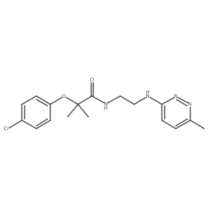 2-(4-chlorophenoxy)-2-methyl-N-(2-((6-methylpyridazin-3-yl)amino)ethyl)propanamide Structure