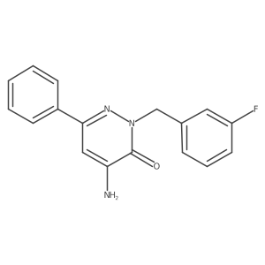 4-amino-2-(3-fluorobenzyl)-6-phenylpyridazin-3(2H)-one结构式