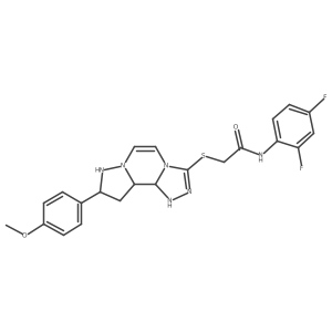 N-(2,4-difluorophenyl)-2-{[11-(4-methoxyphenyl)-3,4,6,9,10-pentaazatricyclo[7.3.0.0^{2,6}]dodeca-1(12),2,4,7,10-pentaen-5-yl]sulfanyl}acetamide Structure