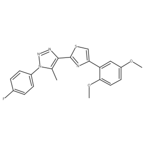 4-[4-(2,5-dimethoxyphenyl)-1,3-thiazol-2-yl]-1-(4-fluorophenyl)-5-methyl-1H-1,2,3-triazole结构式