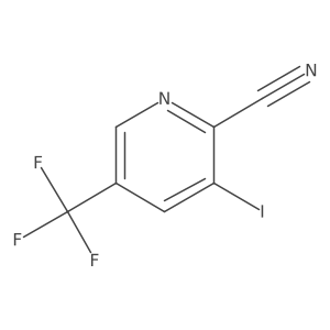 2-Cyano-3-iodo-5-(trifluoromethyl)pyridine结构式
