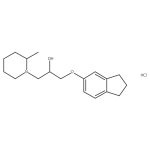 1-((2,3-dihydro-1H-inden-5-yl)oxy)-3-(2-methylpiperidin-1-yl)propan-2-ol hydrochloride Structure