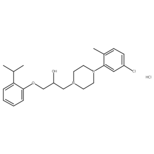 1-(4-(5-Chloro-2-methylphenyl)piperazin-1-yl)-3-(2-isopropylphenoxy)propan-2-ol hydrochloride Structure