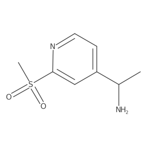 (S)-1-(2-(Methylsulfonyl)pyridin-4-yl)ethan-1-amine结构式