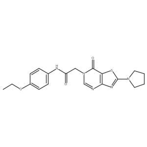 N-(4-ethoxyphenyl)-2-(7-oxo-2-(pyrrolidin-1-yl)thiazolo[4,5-d]pyrimidin-6(7H)-yl)acetamide结构式