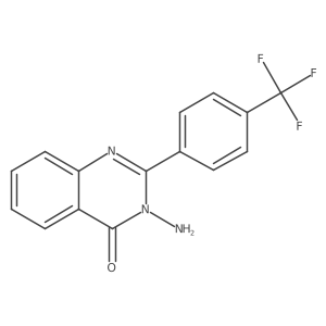 3-Amino-2-(4-(trifluoromethyl)phenyl)quinazolin-4(3H)-one结构式
