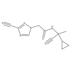 N-(1-cyano-1-cyclopropylethyl)-2-(3-cyano-1H-1,2,4-triazol-1-yl)acetamide Structure