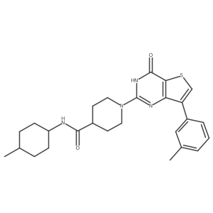 N-(4-methylcyclohexyl)-1-(4-oxo-7-(m-tolyl)-3,4-dihydrothieno[3,2-d]pyrimidin-2-yl)piperidine-4-carboxamide Structure