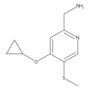 (4-Cyclopropoxy-5-(methylthio)pyridin-2-YL)methanamine结构式