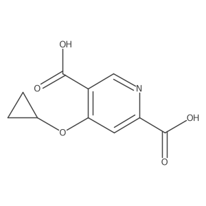4-Cyclopropoxypyridine-2,5-dicarboxylic acid结构式