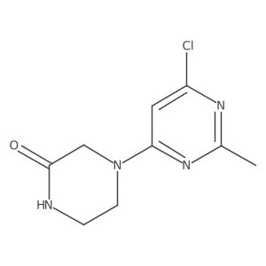 4-(6-Chloro-2-methylpyrimidin-4-yl)piperazin-2-one Structure