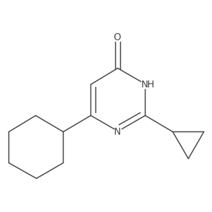 6-Cyclohexyl-2-cyclopropylpyrimidin-4-ol结构式