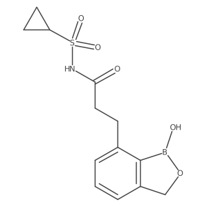 N-(cyclopropylsulfonyl)-3-(1-hydroxy-1,3-dihydrobenzo[c][1,2]oxaborol-7-yl)propanamide结构式