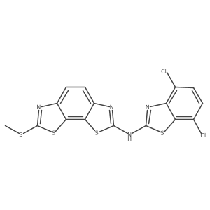 N-(4,7-dichlorobenzo[d]thiazol-2-yl)-7-(methylthio)benzo[1,2-d:4,3-d']bis(thiazole)-2-amine Structure
