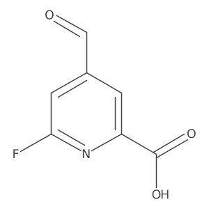 6-Fluoro-4-formylpyridine-2-carboxylic acid结构式