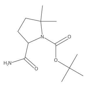 (S)-tert-butyl 5-carbamoyl-2,2-dimethylpyrrolidine-1-carboxylate Structure