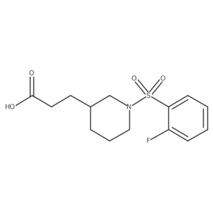 3-[1-(2-Fluorobenzenesulfonyl)piperidin-3-yl]propanoic acid结构式