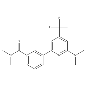 3-(6-Dimethylamino-4-trifluoromethyl-pyridin-2-yl)-N,N-dimethyl-benzamide结构式