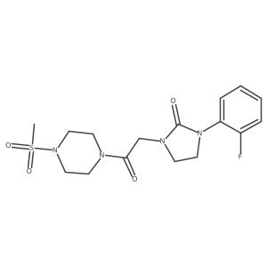 1-(2-Fluorophenyl)-3-(2-(4-(methylsulfonyl)piperazin-1-yl)-2-oxoethyl)imidazolidin-2-one结构式