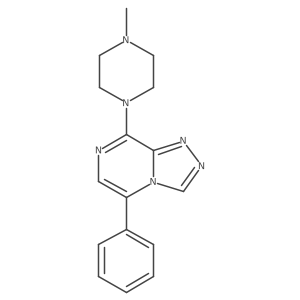 8-(4-Methyl-1-piperazinyl)-5-phenyl-1,2,4-triazolo[4,3-a]pyrazine Structure