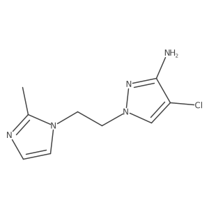 4-Chloro-1-(2-(2-methyl-1h-imidazol-1-yl)ethyl)-1h-pyrazol-3-amine Structure