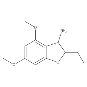 2-Ethyl-4,6-dimethoxy-2,3-dihydro-1-benzofuran-3-amine结构式