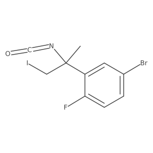 (RS)-4-bromo-1-fluoro-2-(2-iodo-1-isocyanato-1-methyl-ethyl)-benzene Structure