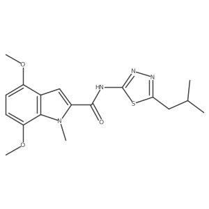 N-(5-isobutyl-1,3,4-thiadiazol-2-yl)-4,7-dimethoxy-1-methyl-1H-indole-2-carboxamide Structure
