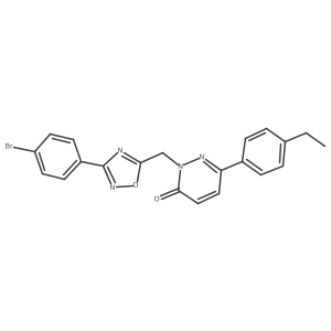 2-((3-(4-bromophenyl)-1,2,4-oxadiazol-5-yl)methyl)-6-(4-ethylphenyl)pyridazin-3(2H)-one结构式