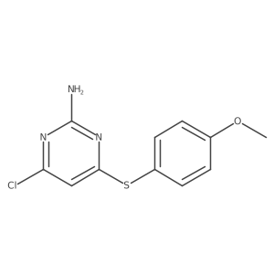 4-Chloro-6-((4-methoxyphenyl)thio)pyrimidin-2-amine结构式
