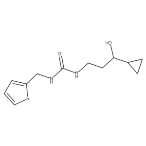 1-(3-Cyclopropyl-3-hydroxypropyl)-3-(thiophen-2-ylmethyl)urea结构式