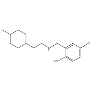 4-Chloro-2-({[2-(4-methylcyclohexyl)ethyl]amino}methyl)phenol Structure