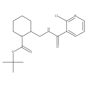 tert-Butyl 2-((2-chloronicotinamido)methyl)piperidine-1-carboxylate Structure