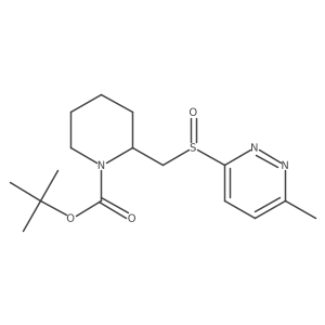 tert-Butyl 2-(((6-methylpyridazin-3-yl)sulfinyl)methyl)piperidine-1-carboxylate结构式