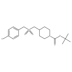 tert-Butyl 4-((((6-chloropyridin-3-yl)methyl)sulfonyl)methyl)piperidine-1-carboxylate结构式