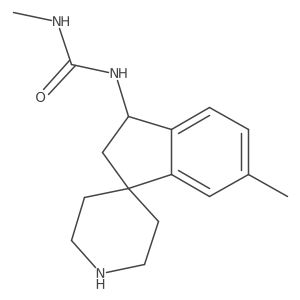 1-Methyl-3-(6-methyl-2,3-dihydrospiro[indene-1,4'-piperidin]-3-yl)urea结构式