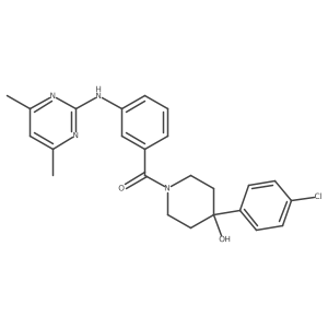 (4-(4-Chlorophenyl)-4-hydroxypiperidin-1-yl)(3-((4,6-dimethylpyrimidin-2-yl)amino)phenyl)methanone Structure