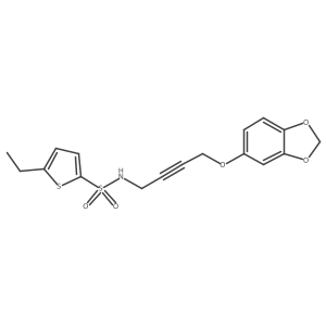 N-(4-(benzo[d][1,3]dioxol-5-yloxy)but-2-yn-1-yl)-5-ethylthiophene-2-sulfonamide Structure